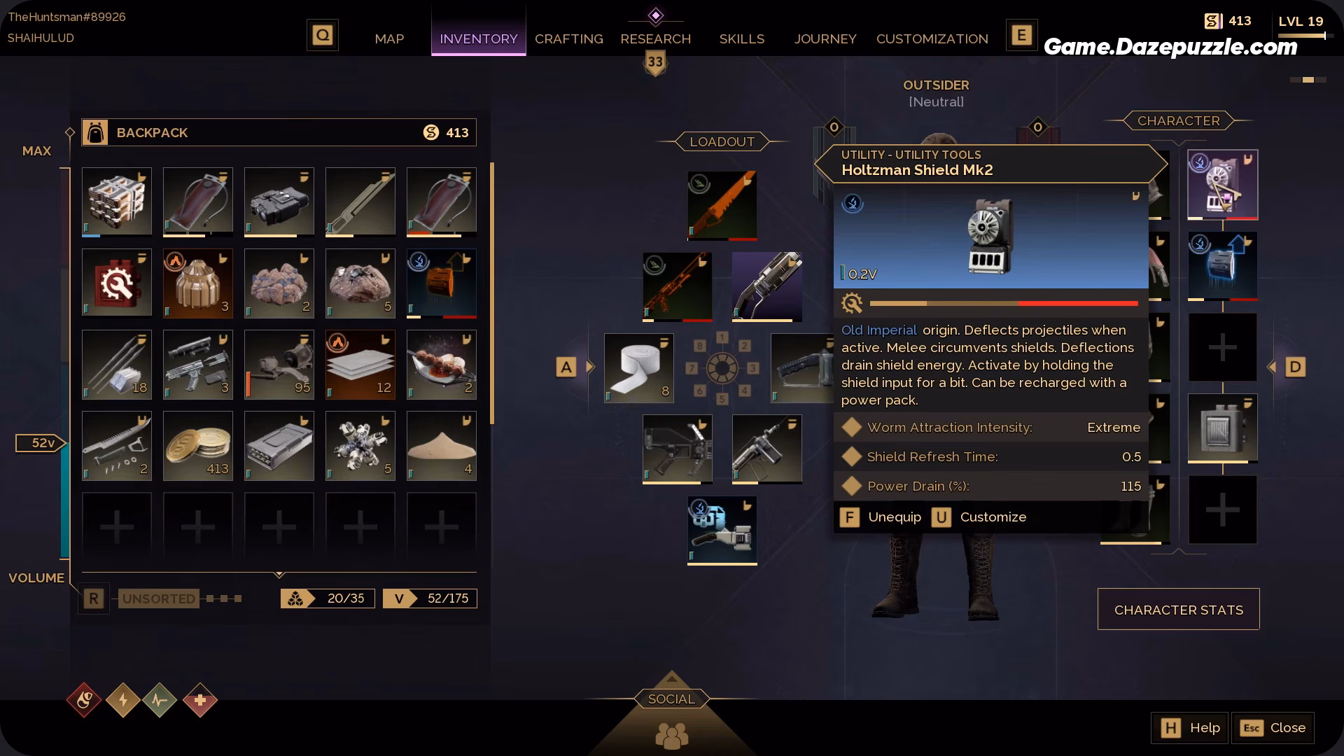 Dune Awakening The Holtzman Shield