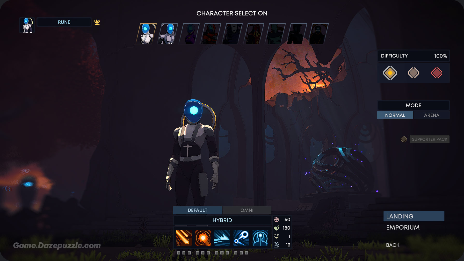 Gatekeeper character selection hybrid