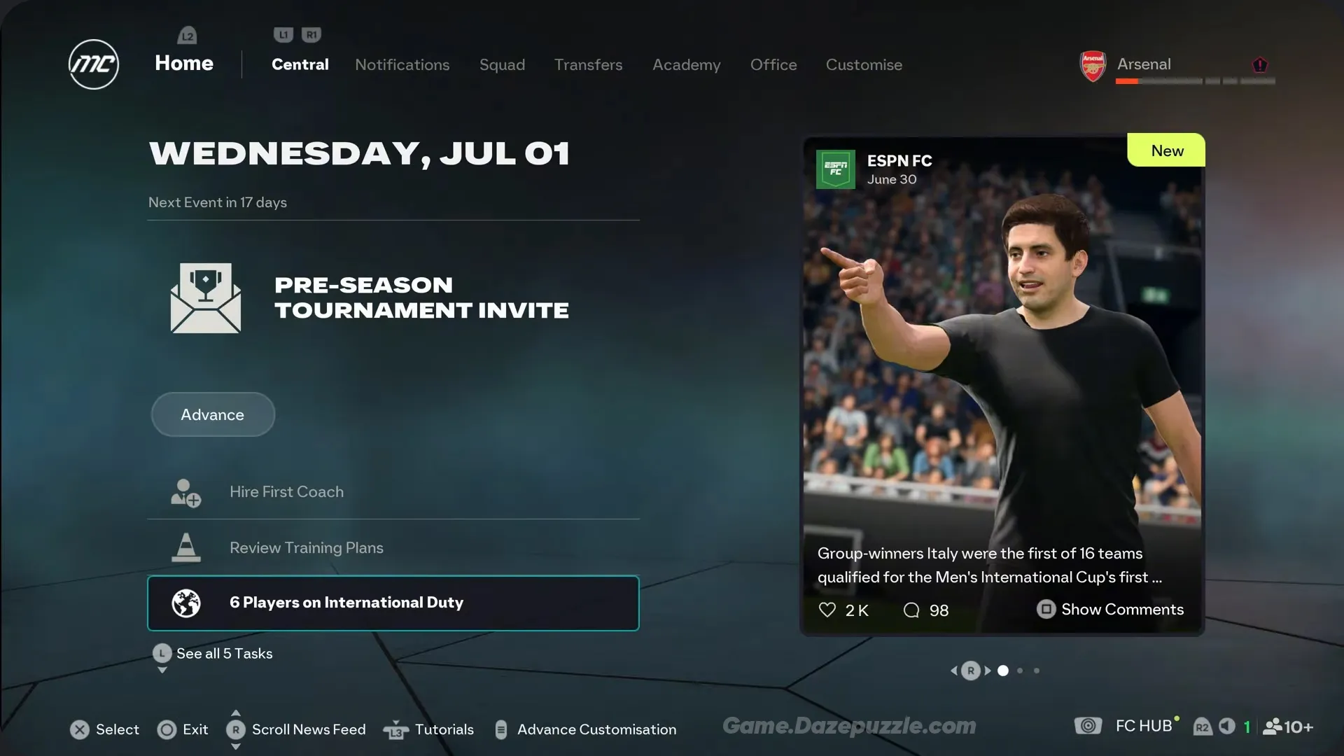 Manager Live Challenges