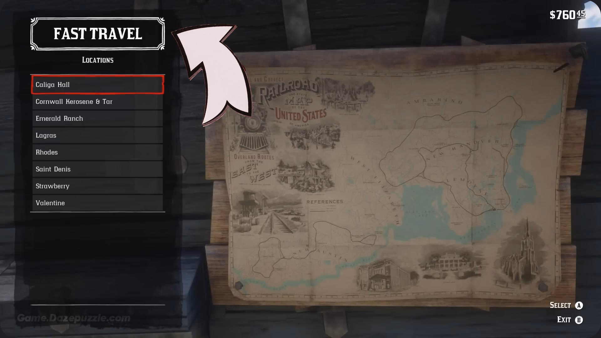 RDR2 Arthurs tent fast travel map Red Dead Redemption 2: The Ultimate Beginner's Guide