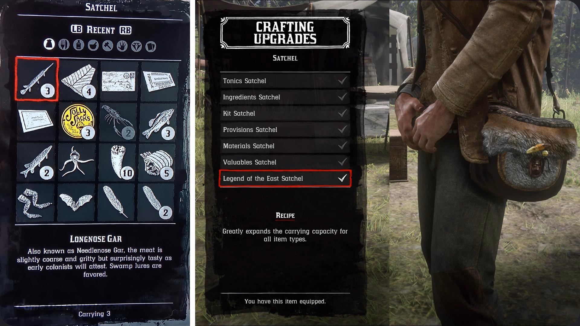 RDR2 inventory full message RDR2 legend of the east satchel inventory Red Dead Redemption 2: The Ultimate Beginner's Guide