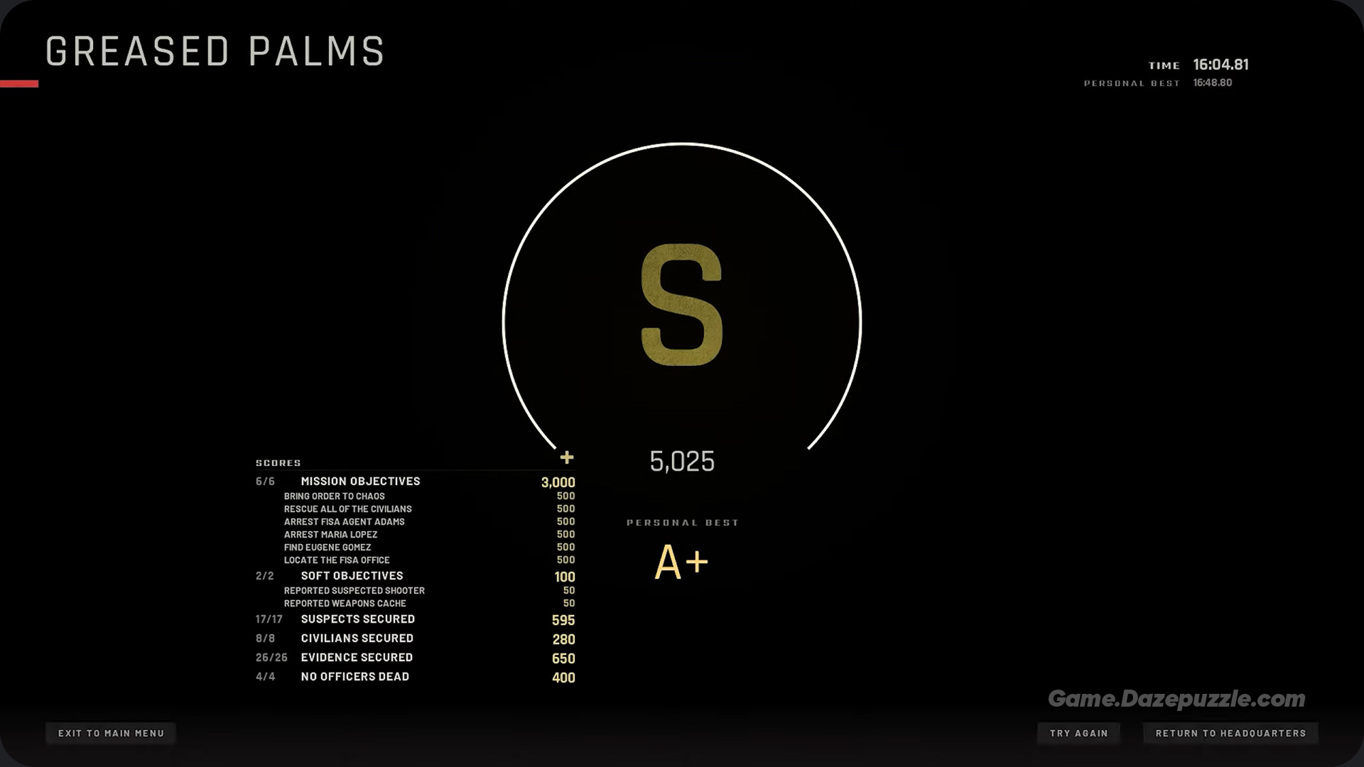 Ready or Not Rules of S Rank