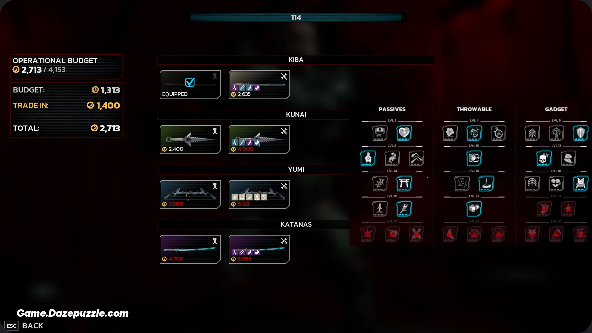 The Ninja's Arsenal