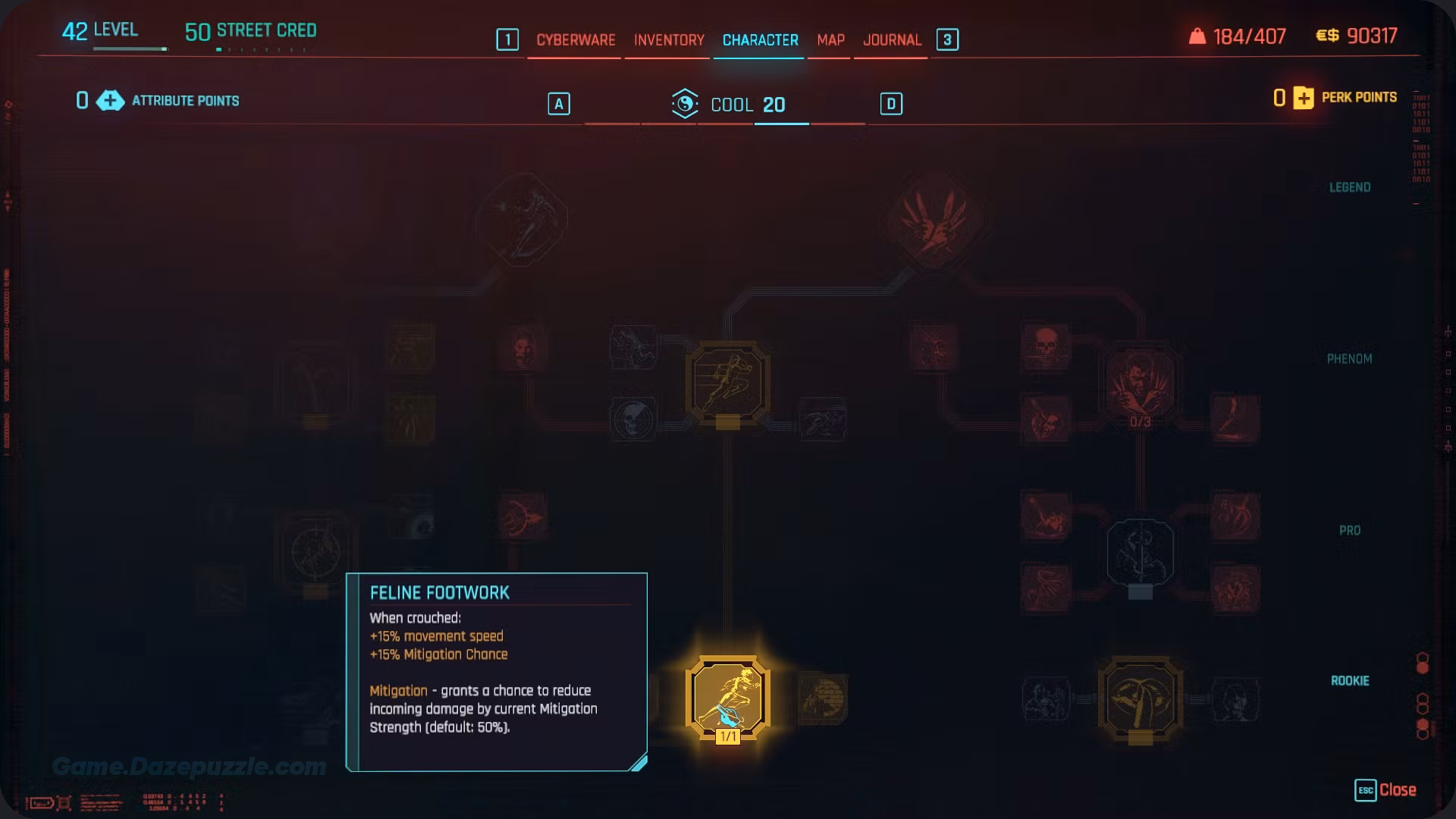 Cyberpunk 2077 Cool Perks