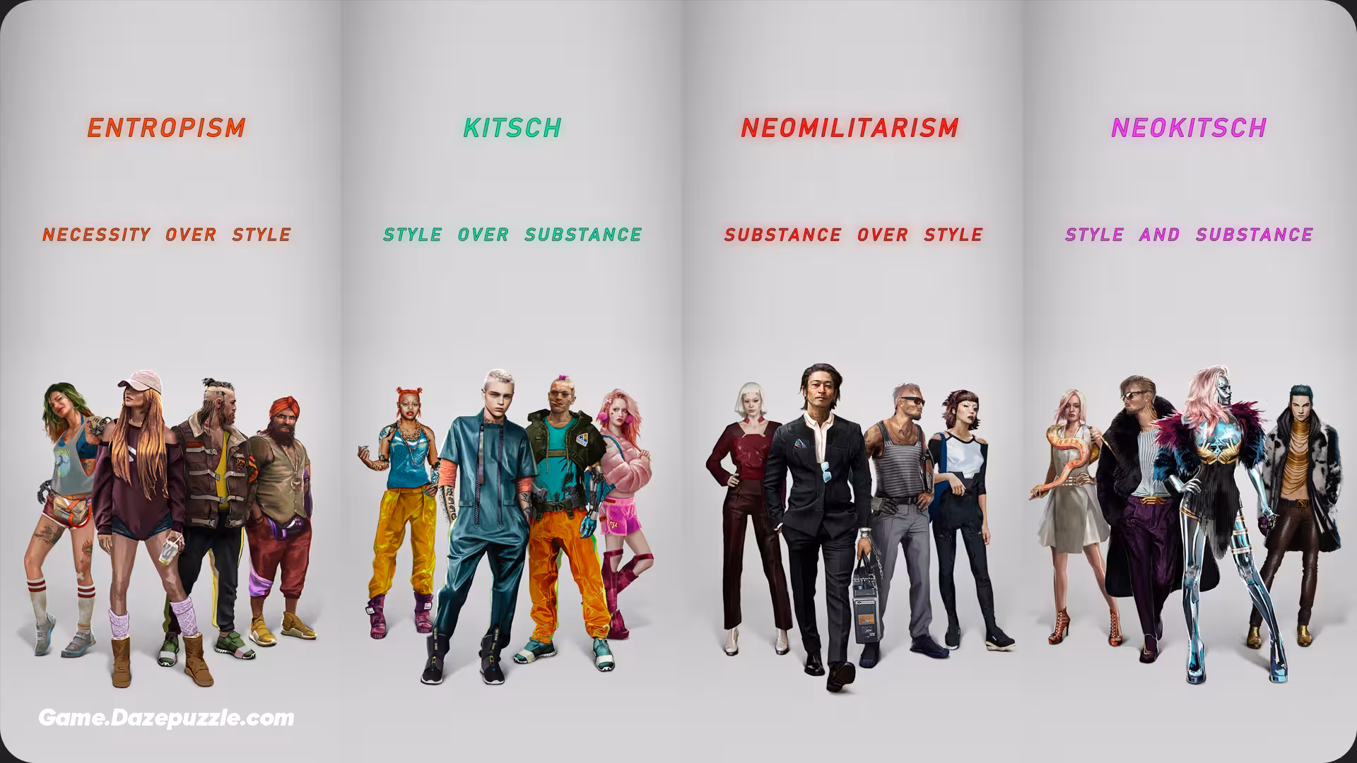 cyberpunk 2077 fashion styles