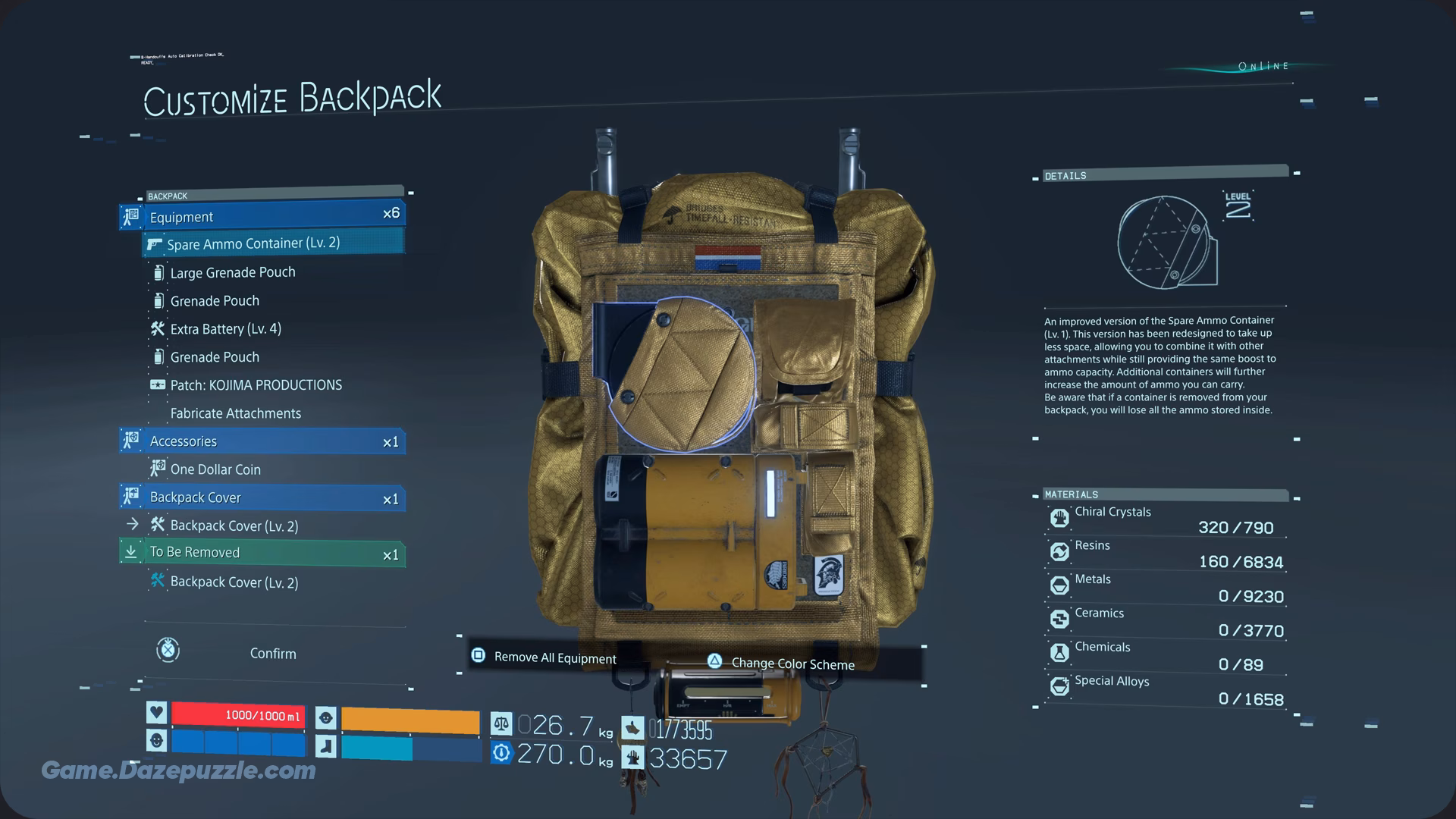 How to customize you backpack attachments in death stranding 2