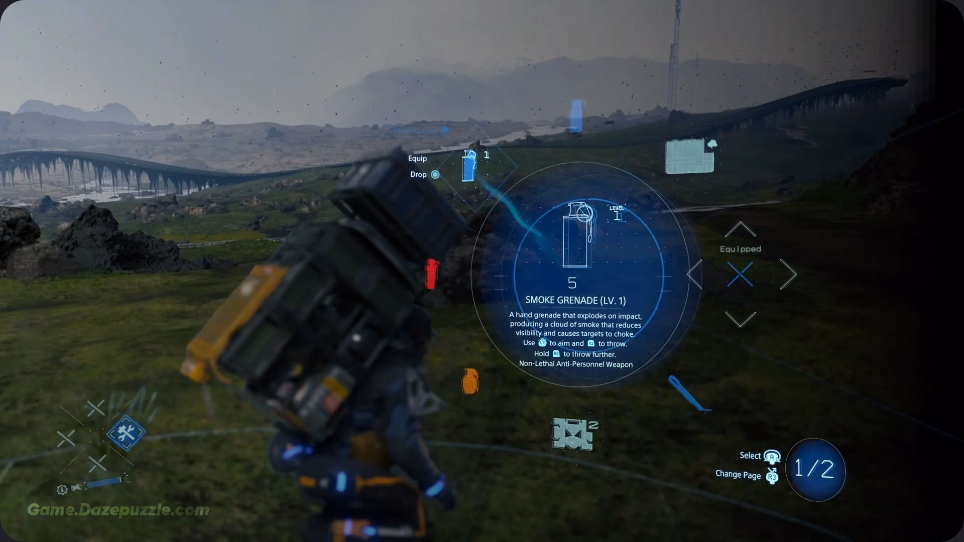 Smoke Grenade in Death Stranding 2